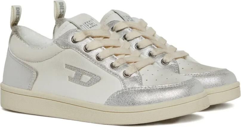 Diesel Kids Sneakers met metallic-effect en logopatch Wit - Foto 3