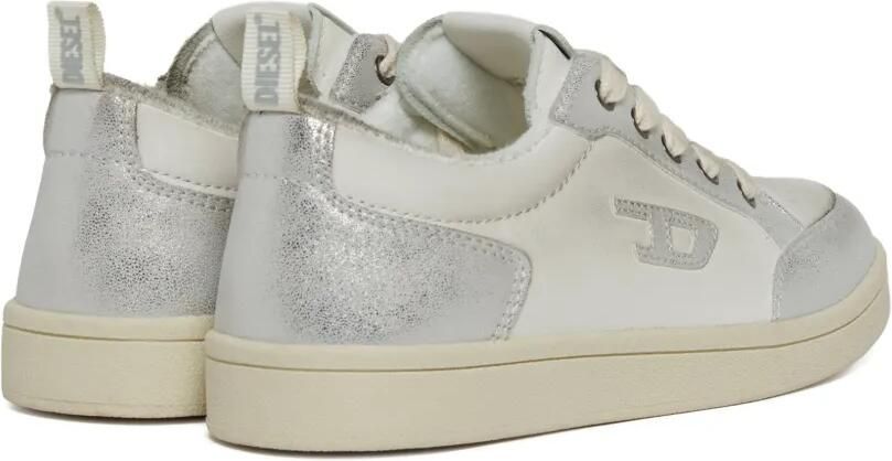 Diesel Kids Sneakers met metallic-effect en logopatch Wit - Foto 4