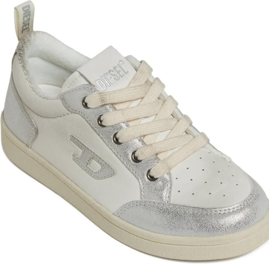 Diesel Kids Sneakers met metallic-effect en logopatch Wit - Foto 2