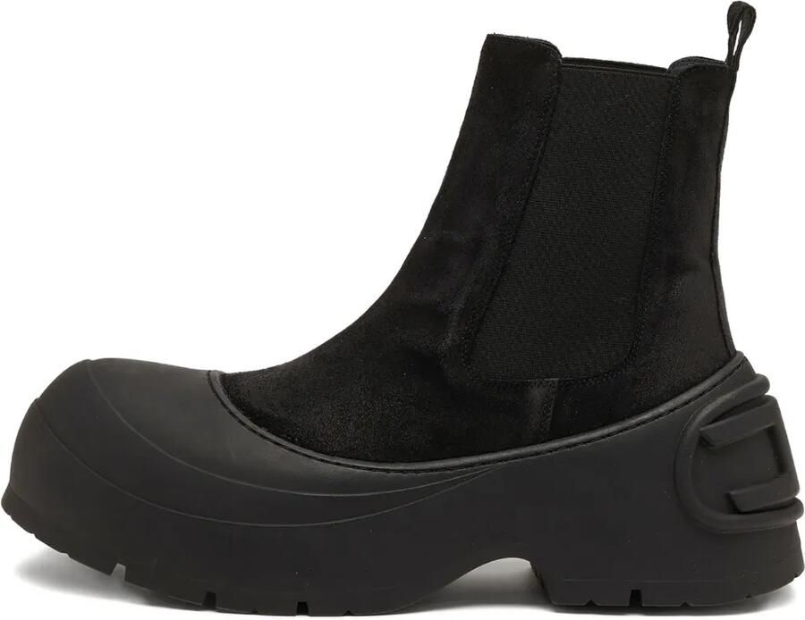 Diesel Laarzen met logodetail en kapneus Zwart