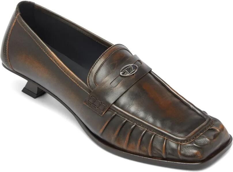 Diesel Oval D loafers met vierkante neus Bruin - Foto 2