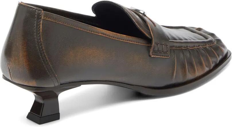 Diesel Oval D loafers met vierkante neus Bruin - Foto 3