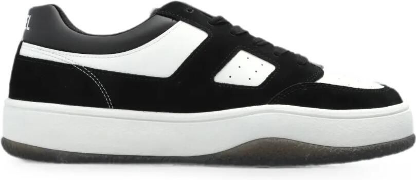 Diesel S-D-LONG LOW leren low-top sneakers Zwart