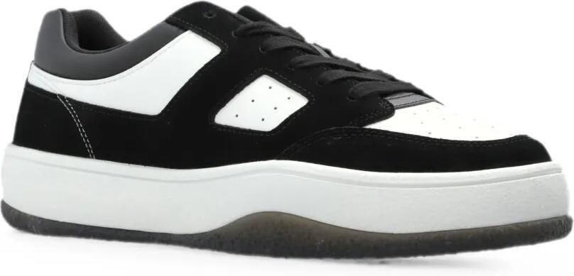 Diesel S-D-LONG LOW leren low-top sneakers Zwart - Foto 4