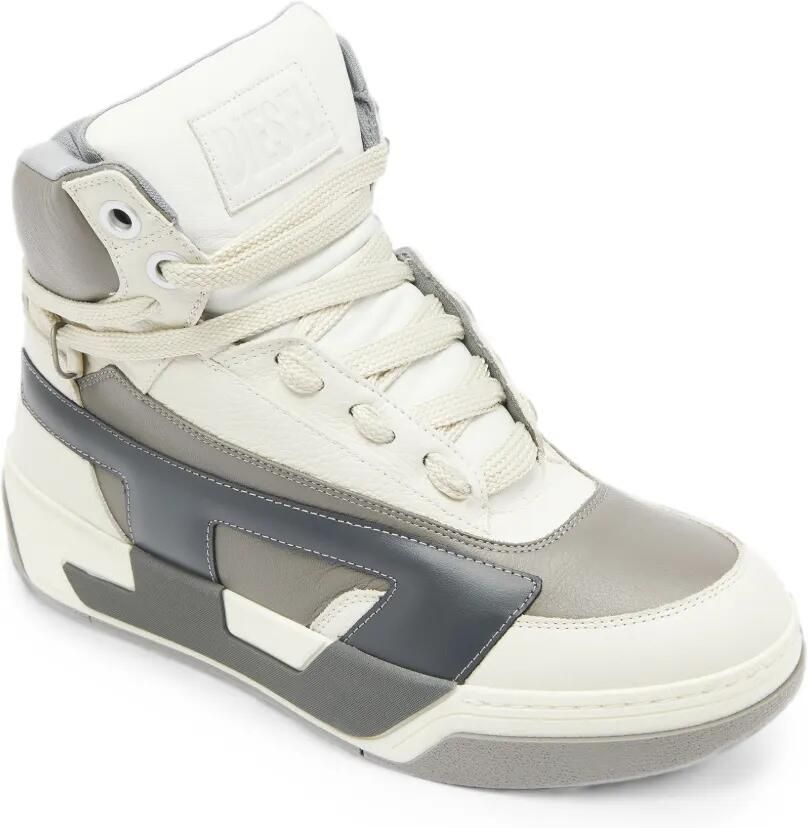 Diesel S-D-Ollie leren high-top sneakers met D-logo Beige - Foto 2
