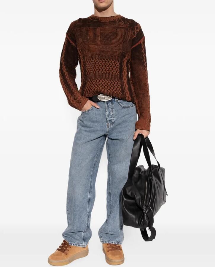 Diesel S-D-Ollie leren sneakers Bruin - Foto 2