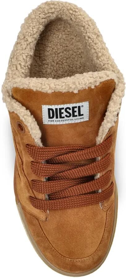 Diesel S-D-Ollie leren sneakers Bruin - Foto 4