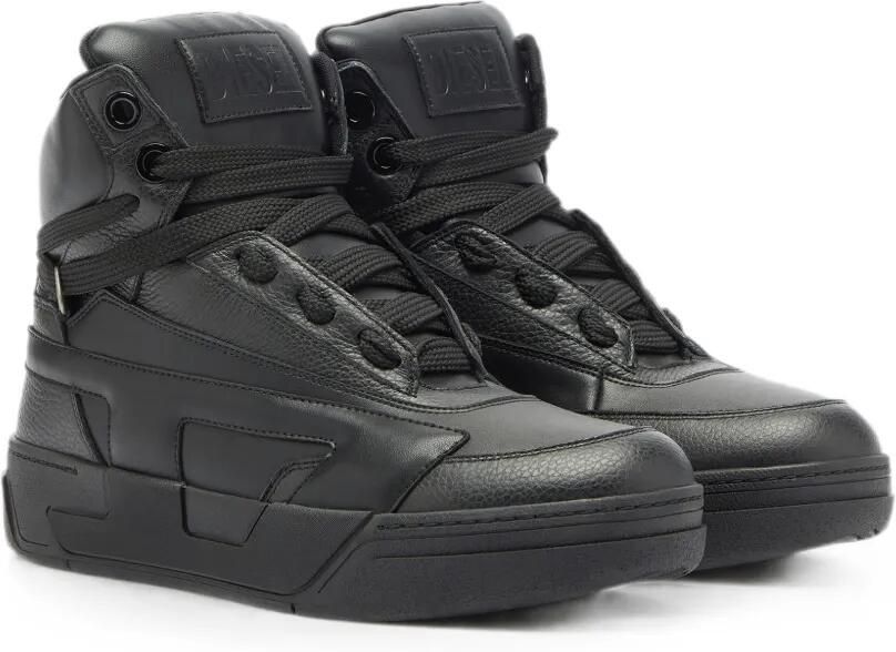 Diesel S-D-Ollie Mid leren high-top sneakers Zwart - Foto 4