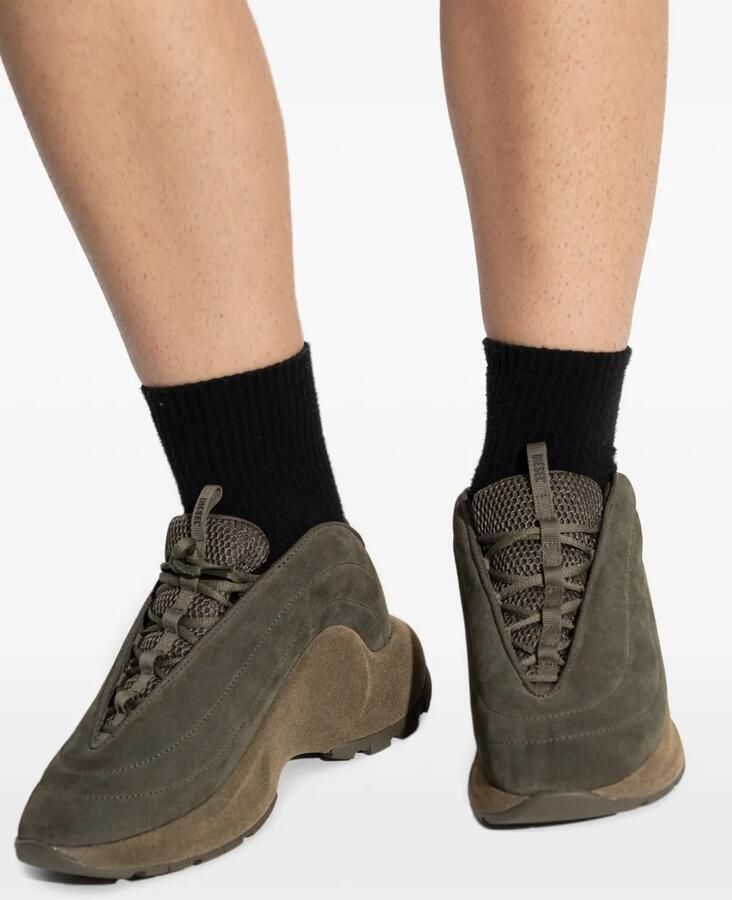 Diesel S-D-Runner X sneakers met suède vlakken Groen - Foto 2