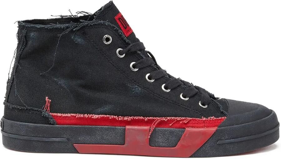 Diesel S-D-Verse Mid canvas sneakers Zwart