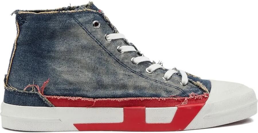 Diesel S-D-Verse Mid II sneakers met franje Blauw