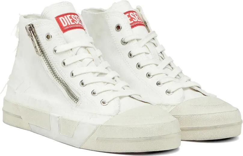 Diesel S-D-Verse sneakers met franje en rits Wit - Foto 3