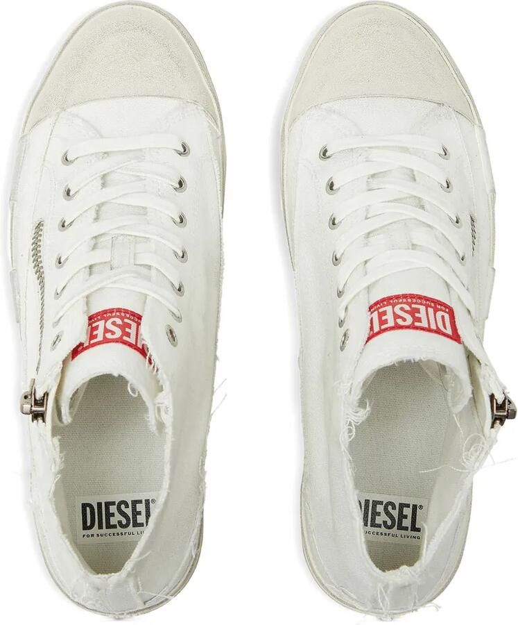 Diesel S-D-Verse sneakers met franje en rits Wit - Foto 2