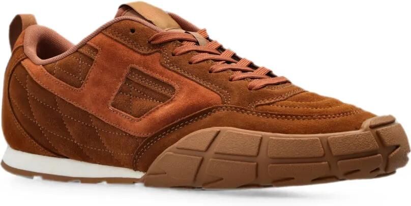 Diesel S-Pagodha gewatteerde suède sneakers Bruin