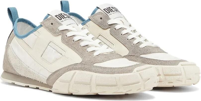 Diesel S-Pagodha sneakers van leer en nylon met foam tong Wit