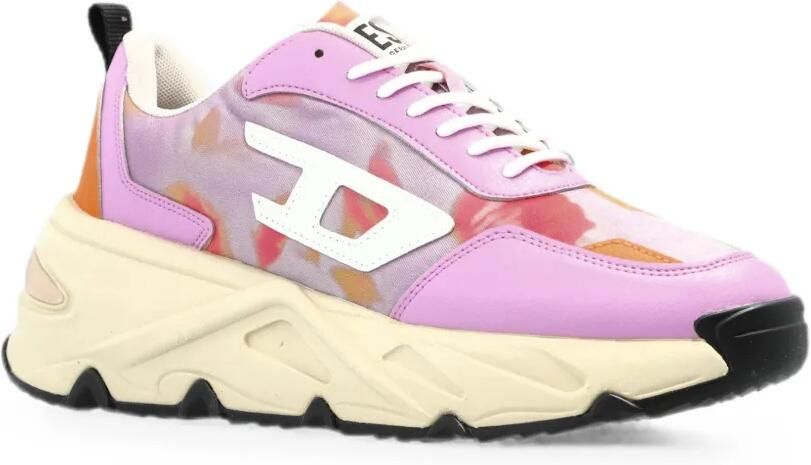 Diesel S-Savannah Tulu low-top sneakers met platform Roze - Foto 4