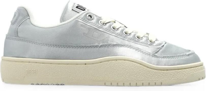 Diesel S-Tracker-D Low sneakers met metallic-effect Zilver