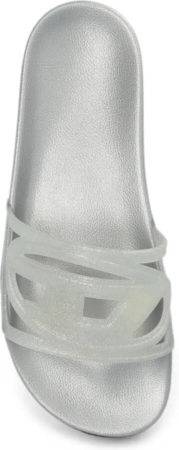 Diesel Sa-Clyde slippers met glitters en logo-plakkaat Grijs - Foto 3