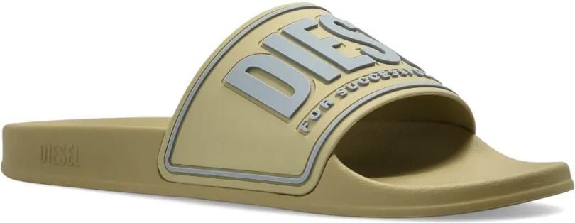 Diesel Sa-Mayemi slippers met logo-reliëf Groen - Foto 4