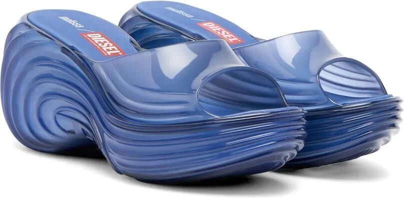 Diesel x Melissa muiltjes met plateauzool van Melflex Blauw - Foto 2