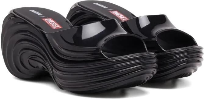 Diesel x Melissa sandalen met plateauzool Zwart - Foto 3