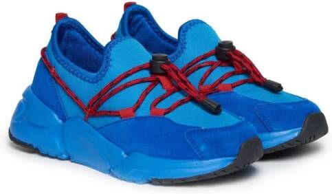 Diesel Kids S-Millenium sneakers met trekkoord Blauw