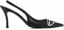 Diesel D-Venus 80mm leren slingback pumps Zwart - Thumbnail 1