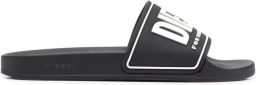 Diesel Sa-Mayemi CC slippers met logo-reliëf Zwart