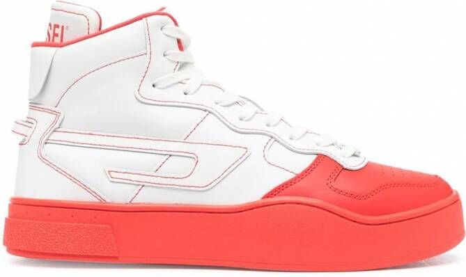 Diesel Sneakers met logopatch Rood