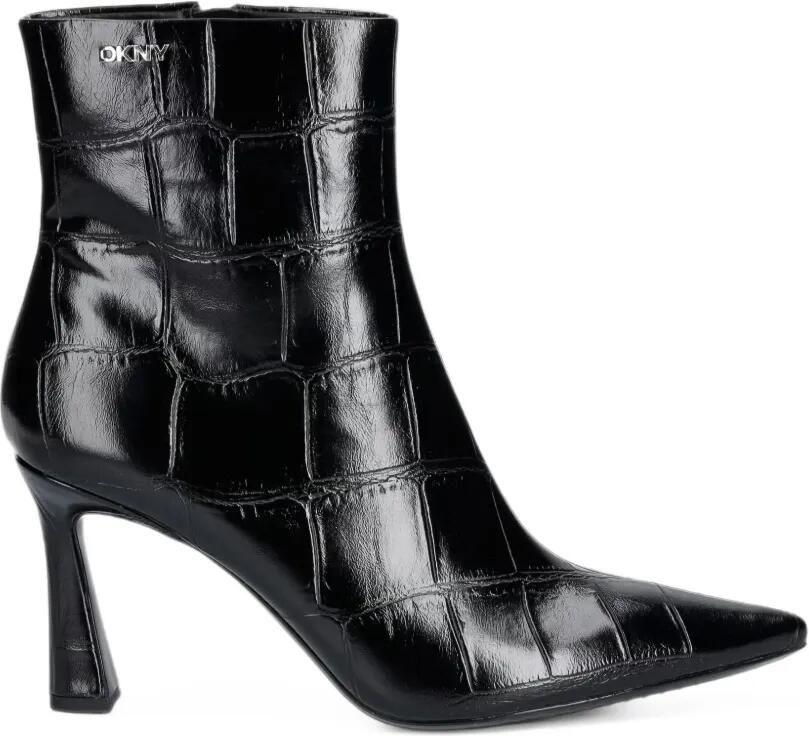 DKNY Cayden croc-effect ankle boots Zwart