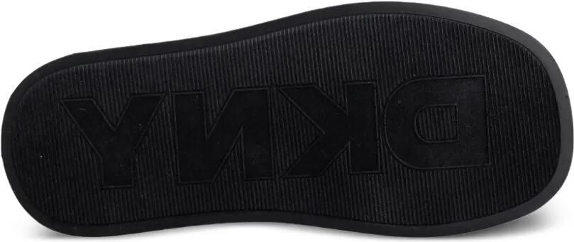 DKNY Geweven platte sandalen met logo-patch Zwart - Foto 5