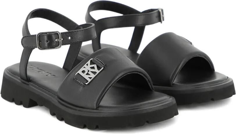 Dkny Kids Sandalen met logodetail en gesp Zwart