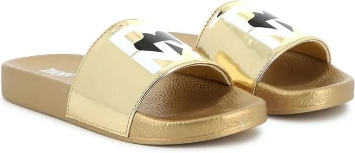 Dkny Kids Sandalen met logoprint Goud