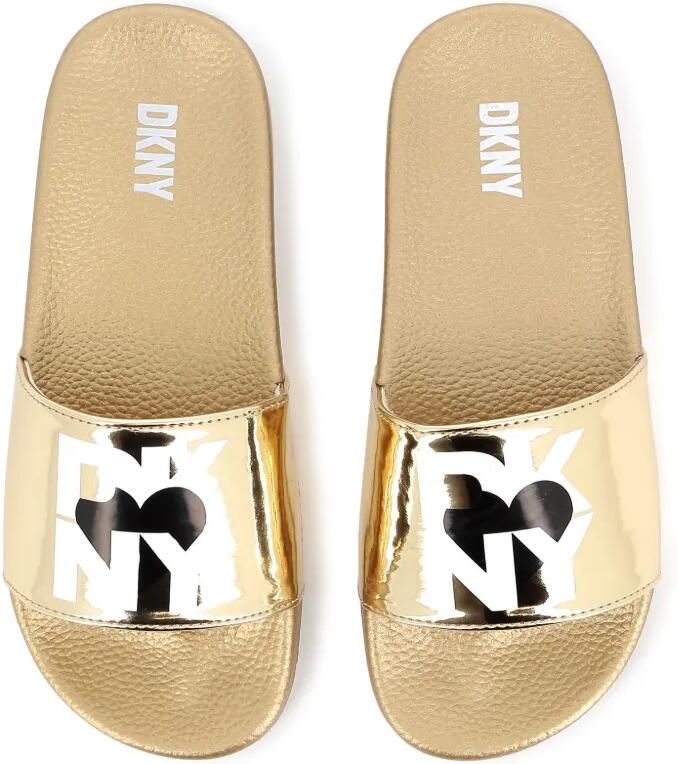 Dkny Kids Sandalen met logoprint Goud - Foto 3