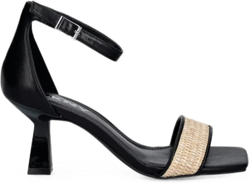 DKNY Krazz sandalen met geweven bandje en hak Zwart