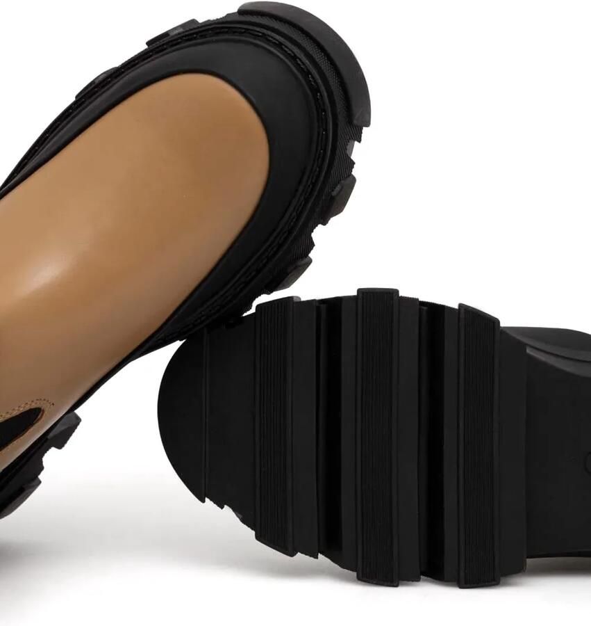 DKNY Leren laarzen Beige - Foto 2