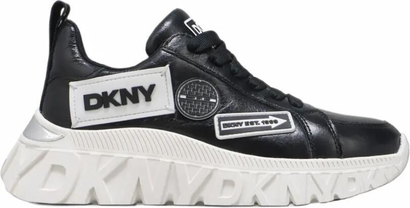 DKNY Lexie logo-plaque sneakers Zwart