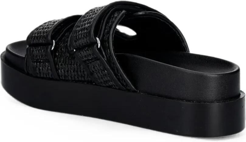 DKNY Piper geweven slippers met klittenband Zwart - Foto 2