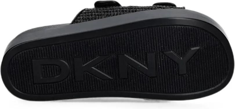 DKNY Piper geweven slippers met klittenband Zwart - Foto 5