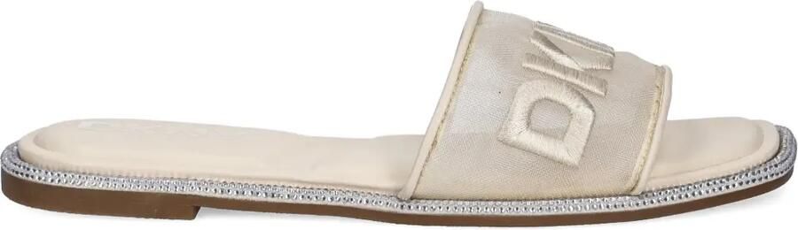 DKNY Slippers met logo Beige