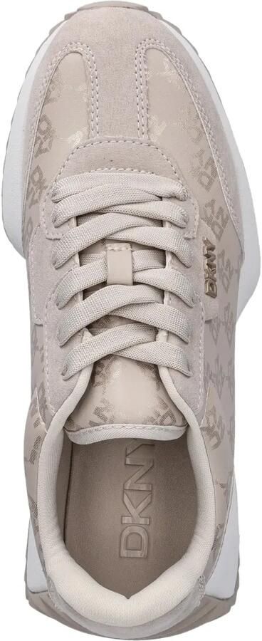 DKNY Sneakers met logoprint Beige - Foto 4