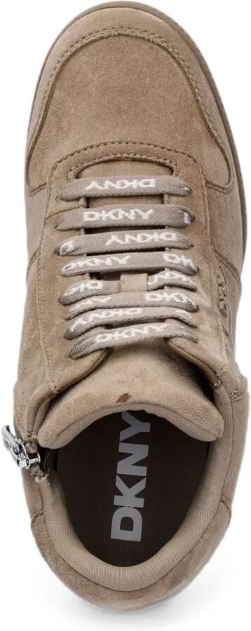 DKNY Sneakers met sleehak en logoprint Bruin - Foto 4