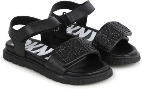 Dkny Kids Sandalen met logo Zwart