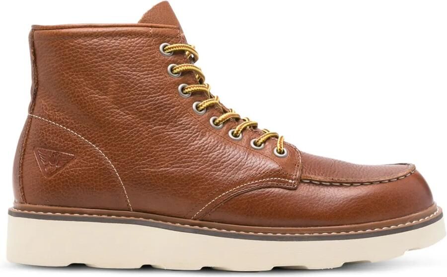 Docksteps Leren veterlaarzen Bruin