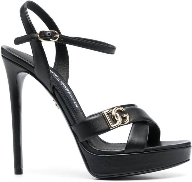 Dolce & Gabbana Stiletto sandalen Zwart