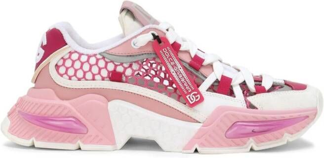 Dolce & Gabbana Airmaster chunky mesh sneakers Roze