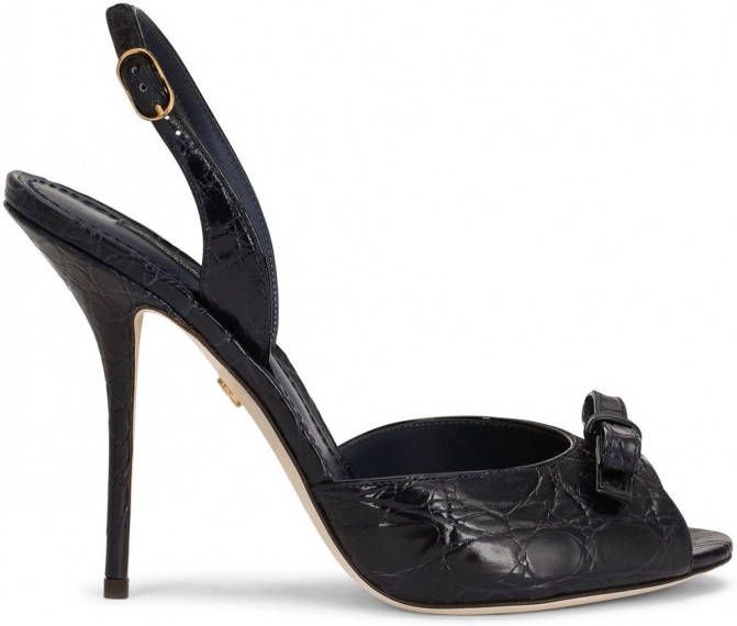 Dolce & Gabbana Leren sandalen Zwart