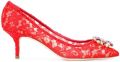 Dolce & Gabbana Bellucci Rainbow pumps met broche en bandjes Rood - Rood