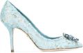 Dolce & Gabbana Bellucci Rainbow pumps met broche en bandjes Blauw - Blauw