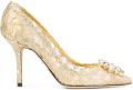 Dolce & Gabbana Bellucci Rainbow pumps met broche en bandjes Goud - Goud